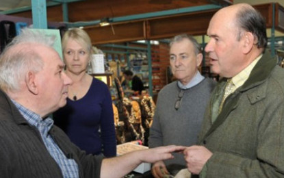 Angry scenes as council leader visits Market Hall