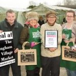 Stallholders on Hovingham village market celebrate winning a Rural Oscar. Pictured, from left, are Pete Stark, Richard Wood, Daniella Colquhoun, Mark Woolley, Jade Delaney and Peter Thundercliffe.