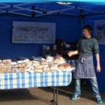 One of the stall holders at the forres Farmers Market