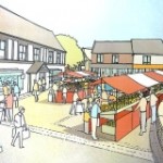 An artist impression of the market at Fish Hill