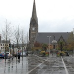Lurgan Town Centre with the new Plaza Area