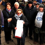 Dean Kerry, left, with fellow Clifton Market traders who are worried they might have to move