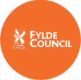Flyde Council orange round logo