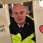 Market officer Mike Knight promotes Love Your Local Market in Spalding.