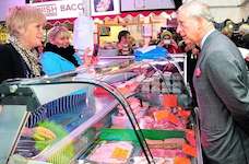 Prince Charles pictured during his visit to the market last year.