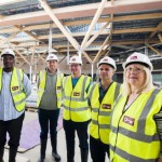 Traders enjoy a sneak preview of the new Sheffield markets development on The Moor.