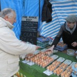 Billy Howard sells eggs from his grandfathers farm at Lancasters Charter Market.