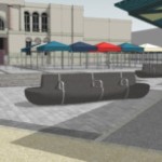 An artist's impressions of how Doncaster's new outdoor market and public square might look.