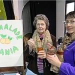 Head judge Sandra Hoskins, left, of the Beckington, Berkley and Standerwick WI, and assistant judge Karen Harley begin the difficult task of picking a winner in the Frome Country Market's Marmalade Mania contest Picture: Claire Wilson 