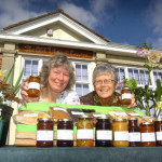 Droitwich Spa Country Market members Caroline Key and Pat van Zyl with some of the products available. Picture by Marcus Mingins  