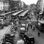 Parliament Street from St Sampson's Square on a busy market day in 1961