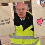 South Holland District Council markets inspector Mike Knight promotes the Love Your Local Market campaign.