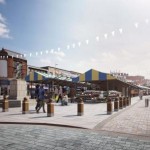 A new artist's impression of how the market place area in Dudley will look